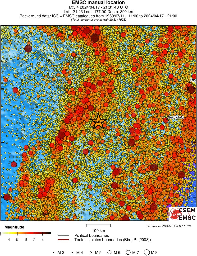 regional magnitude historical seismicity