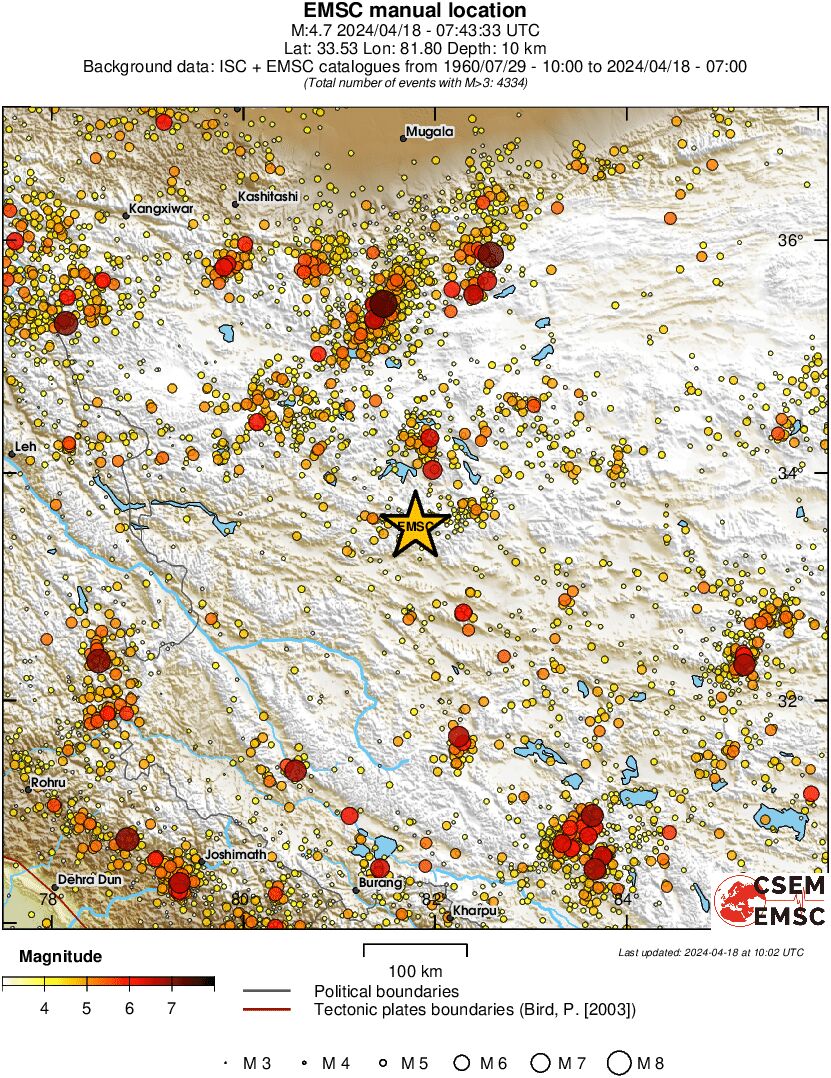 regional magnitude historical seismicity
