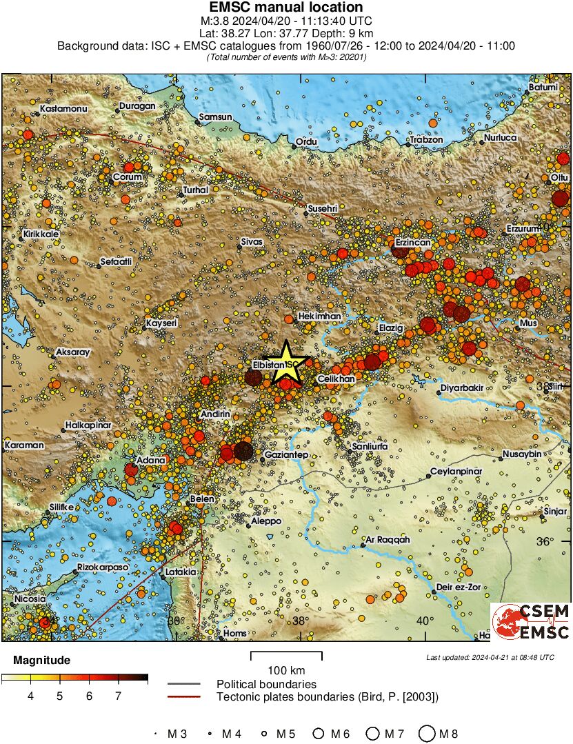 regional magnitude historical seismicity