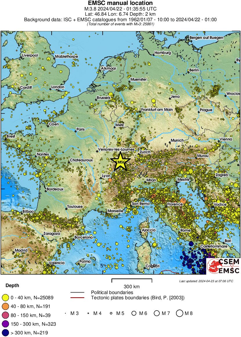 wide historical seismicity