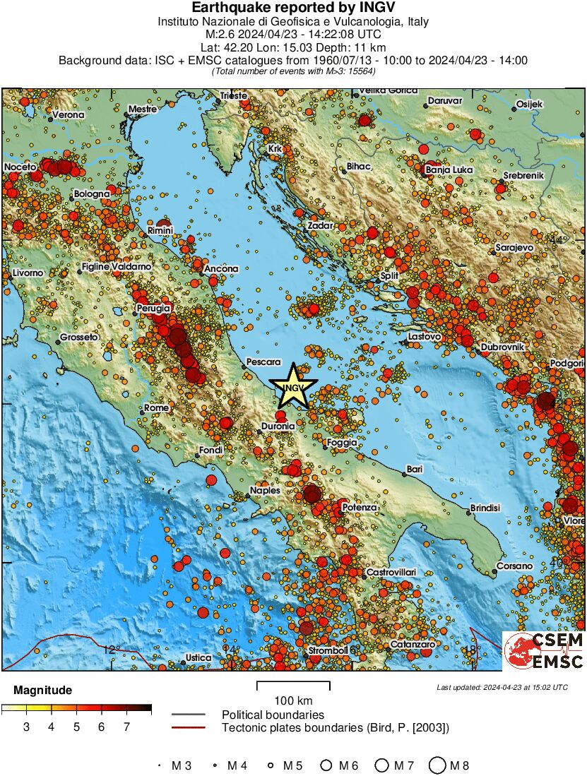 regional magnitude historical seismicity