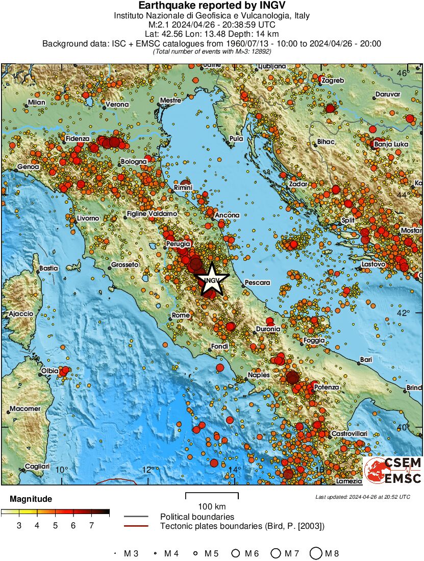 regional magnitude historical seismicity
