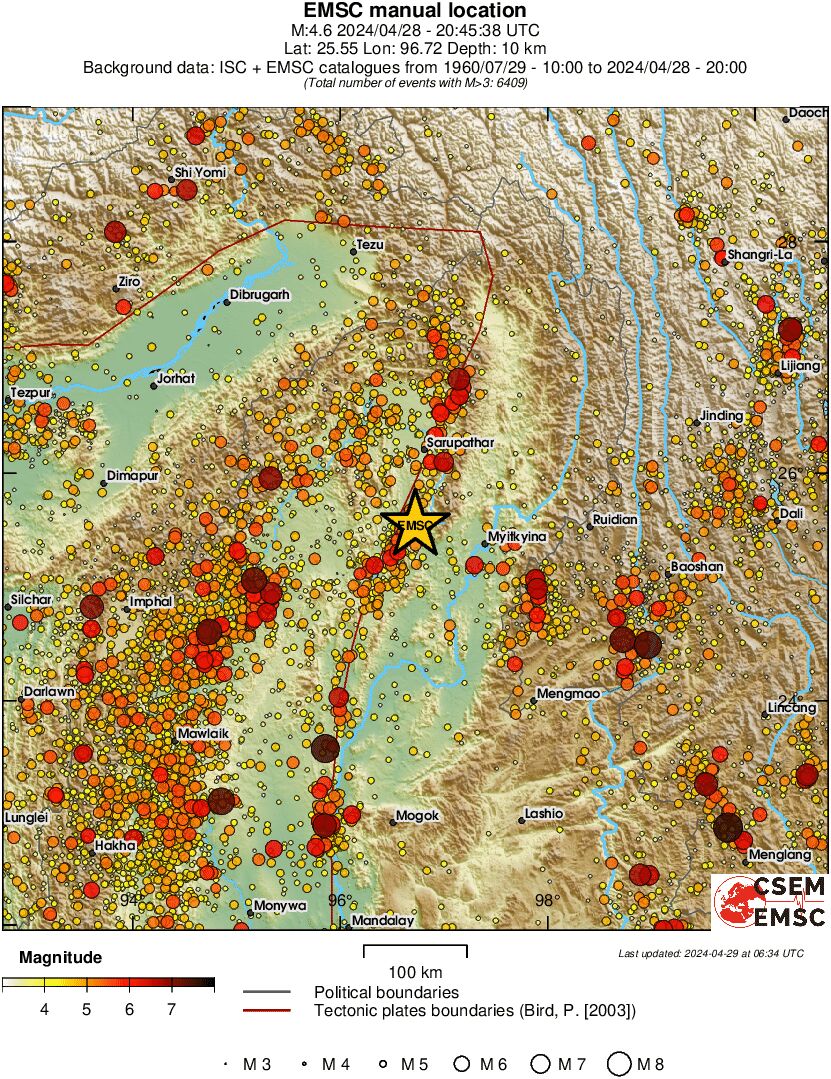 regional magnitude historical seismicity