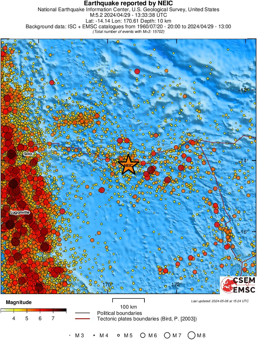 regional magnitude historical seismicity