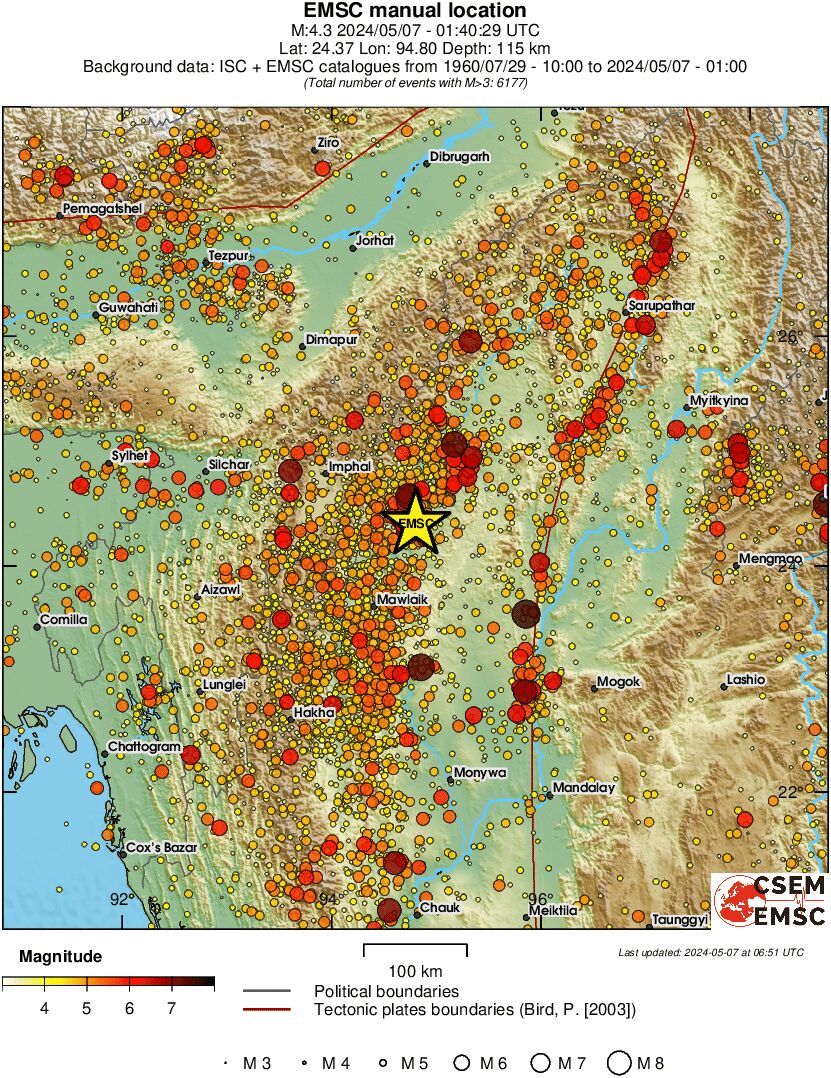 regional magnitude historical seismicity