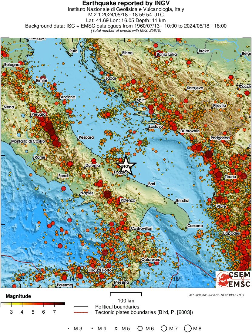 regional magnitude historical seismicity