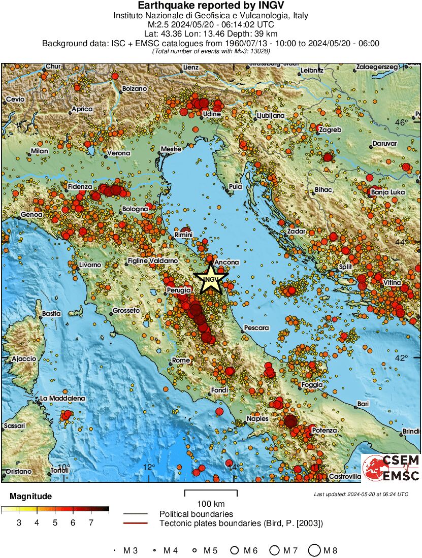 regional magnitude historical seismicity