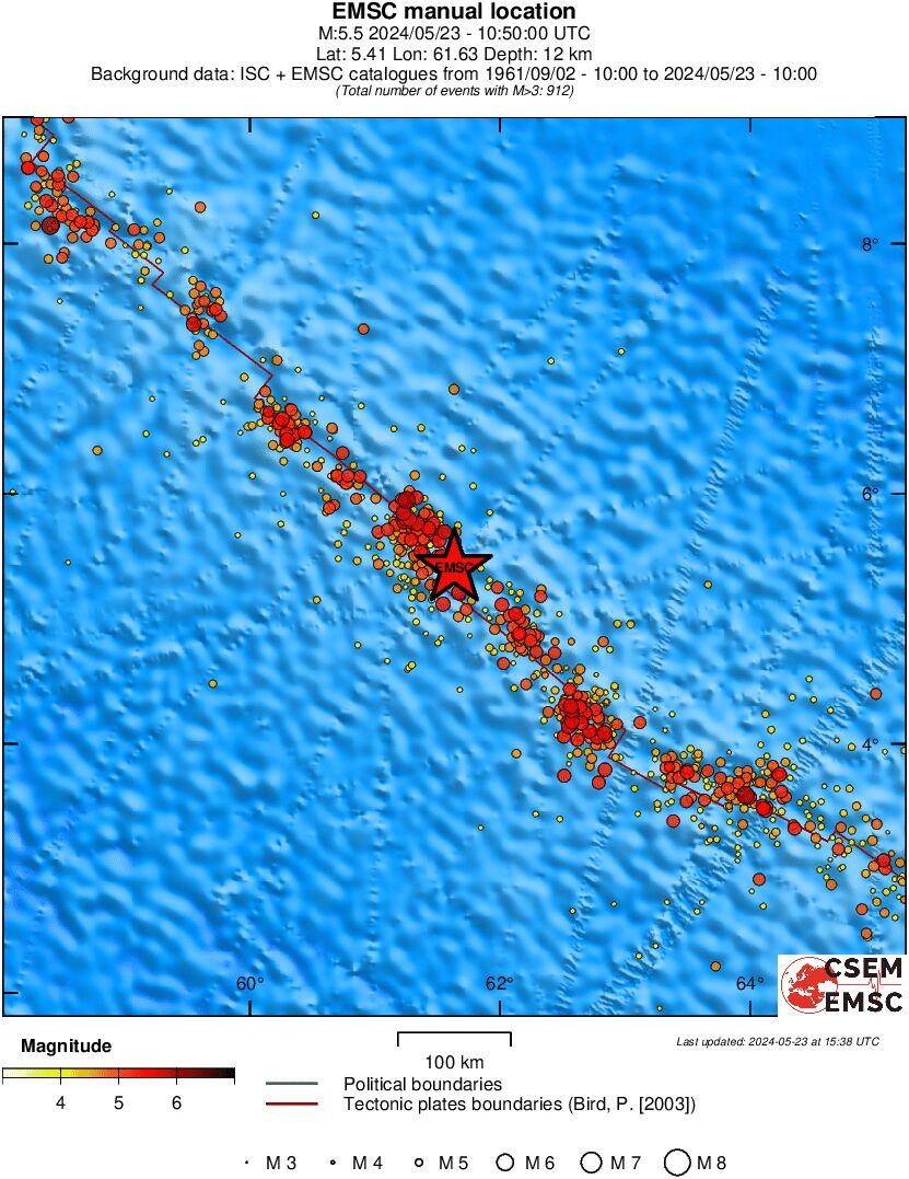 regional magnitude historical seismicity