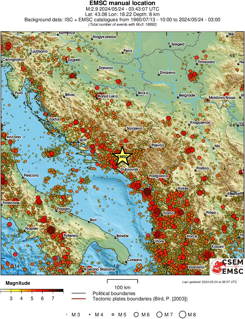 regional magnitude historical seismicity