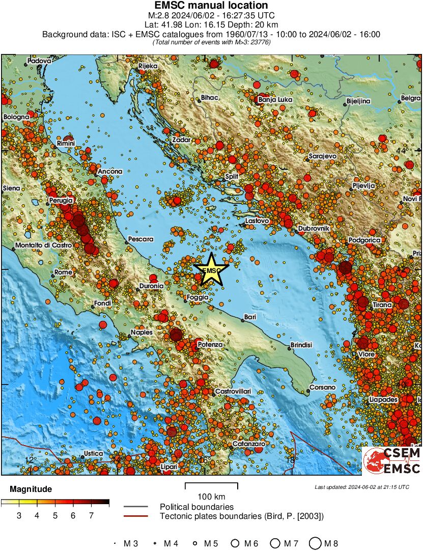 regional magnitude historical seismicity