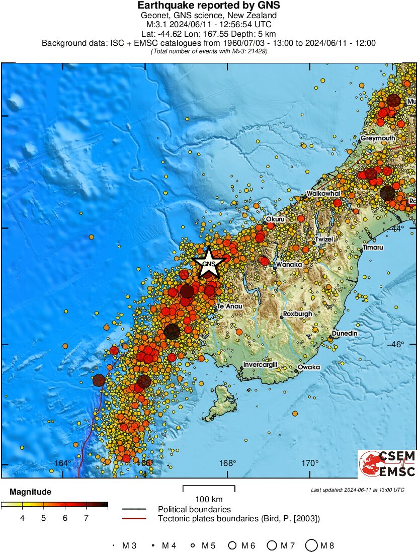 regional magnitude historical seismicity