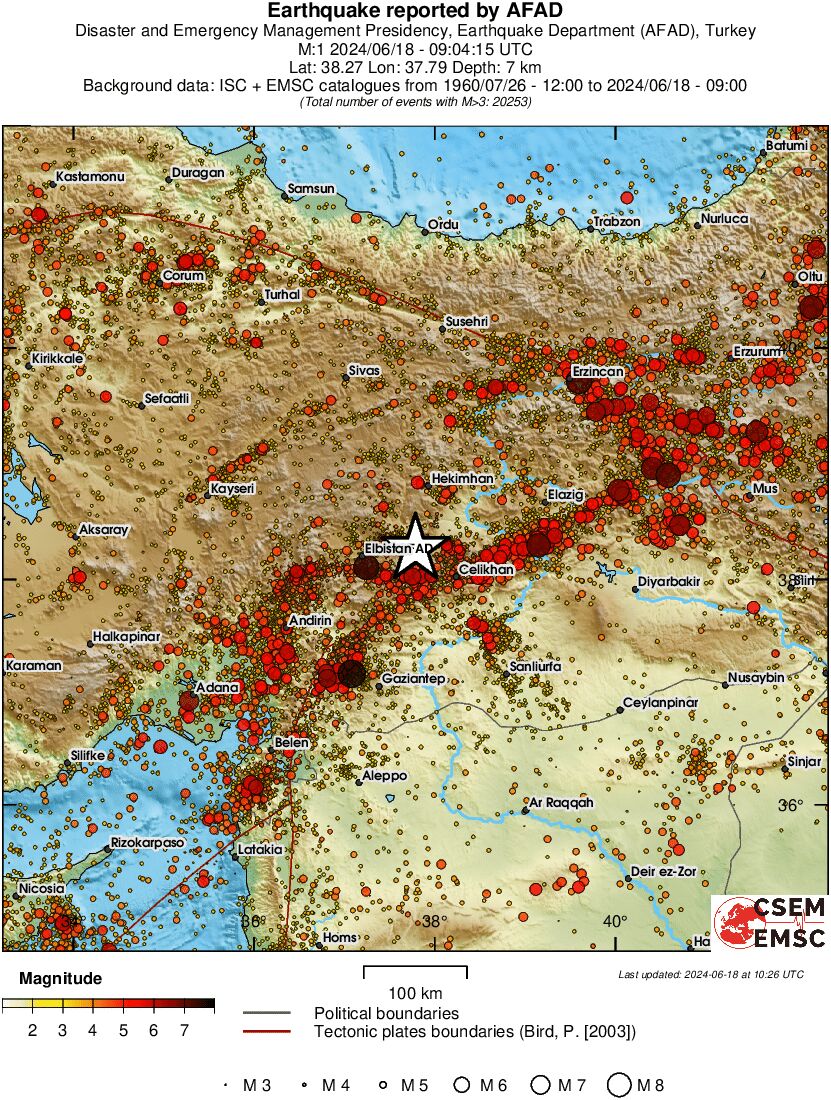 regional magnitude historical seismicity
