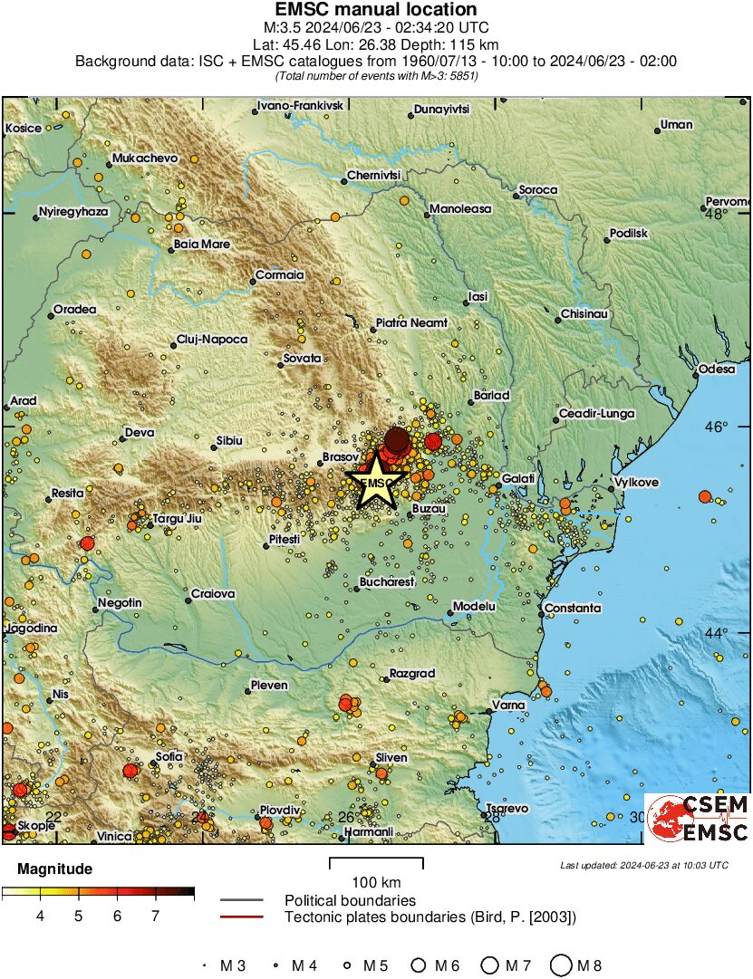 regional magnitude historical seismicity