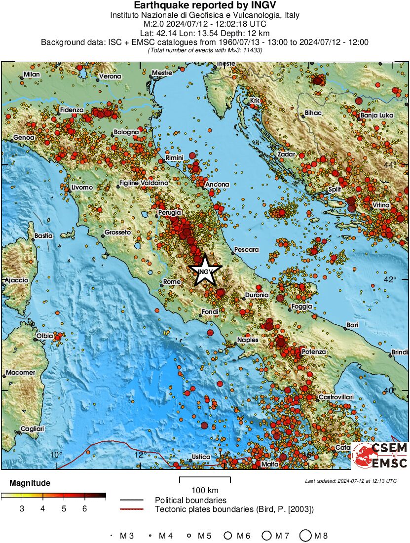 regional magnitude historical seismicity