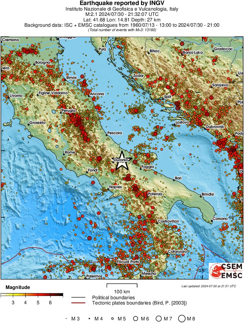 regional magnitude historical seismicity