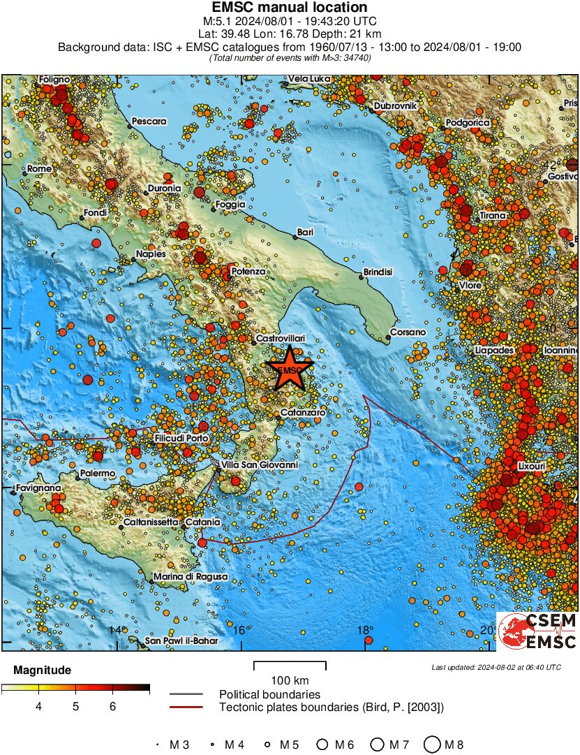 regional magnitude historical seismicity