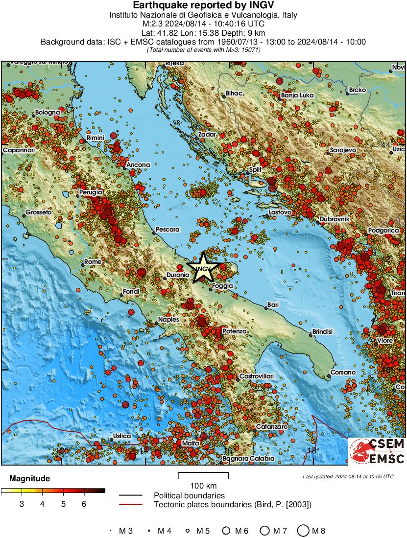 regional magnitude historical seismicity