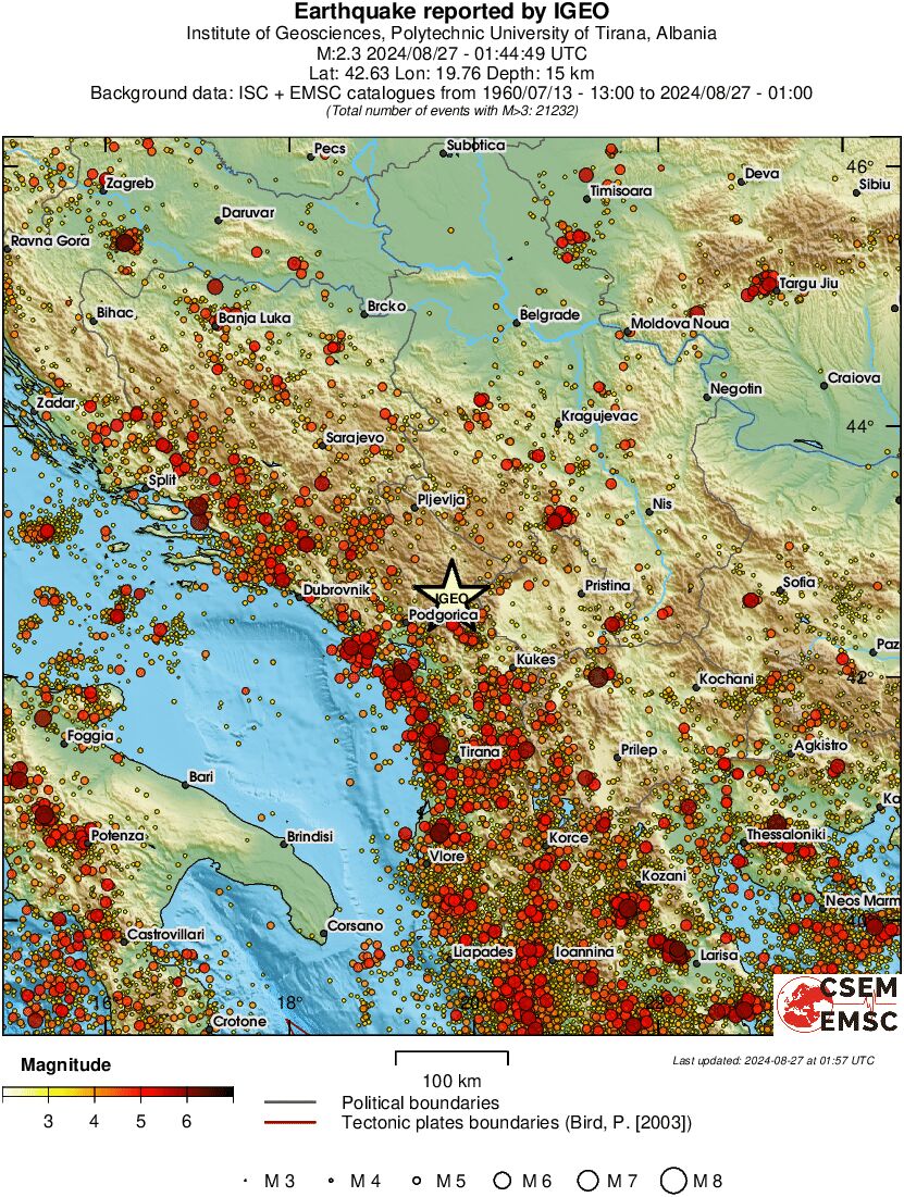 regional magnitude historical seismicity