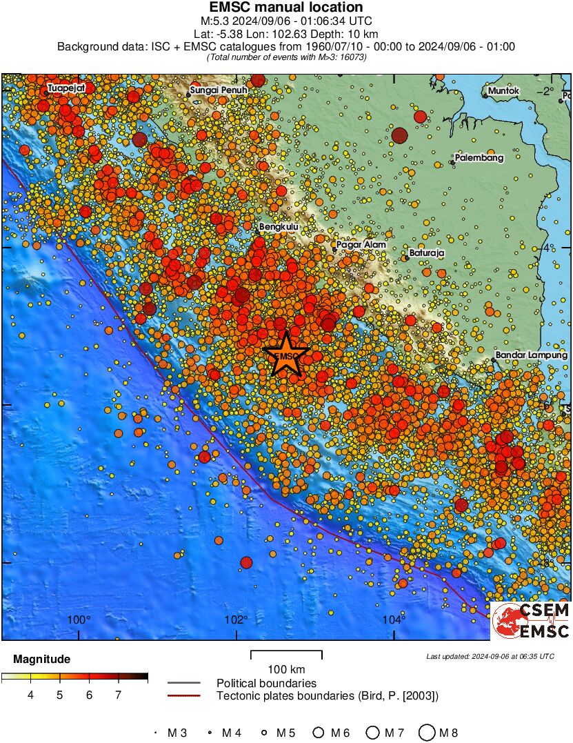 regional magnitude historical seismicity