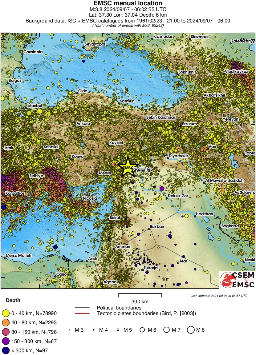 wide historical seismicity