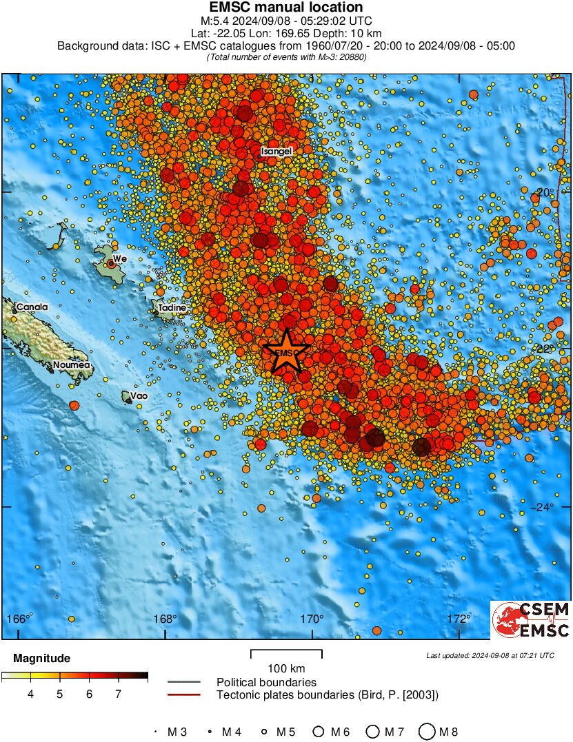 regional magnitude historical seismicity