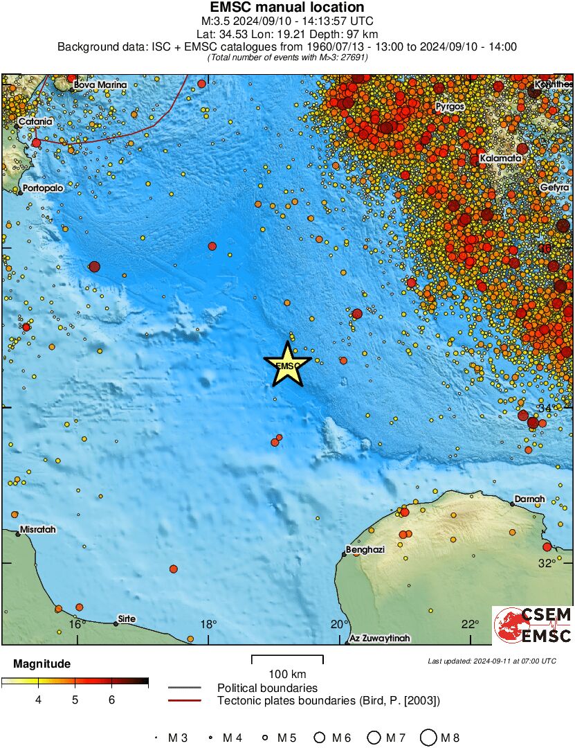 regional magnitude historical seismicity