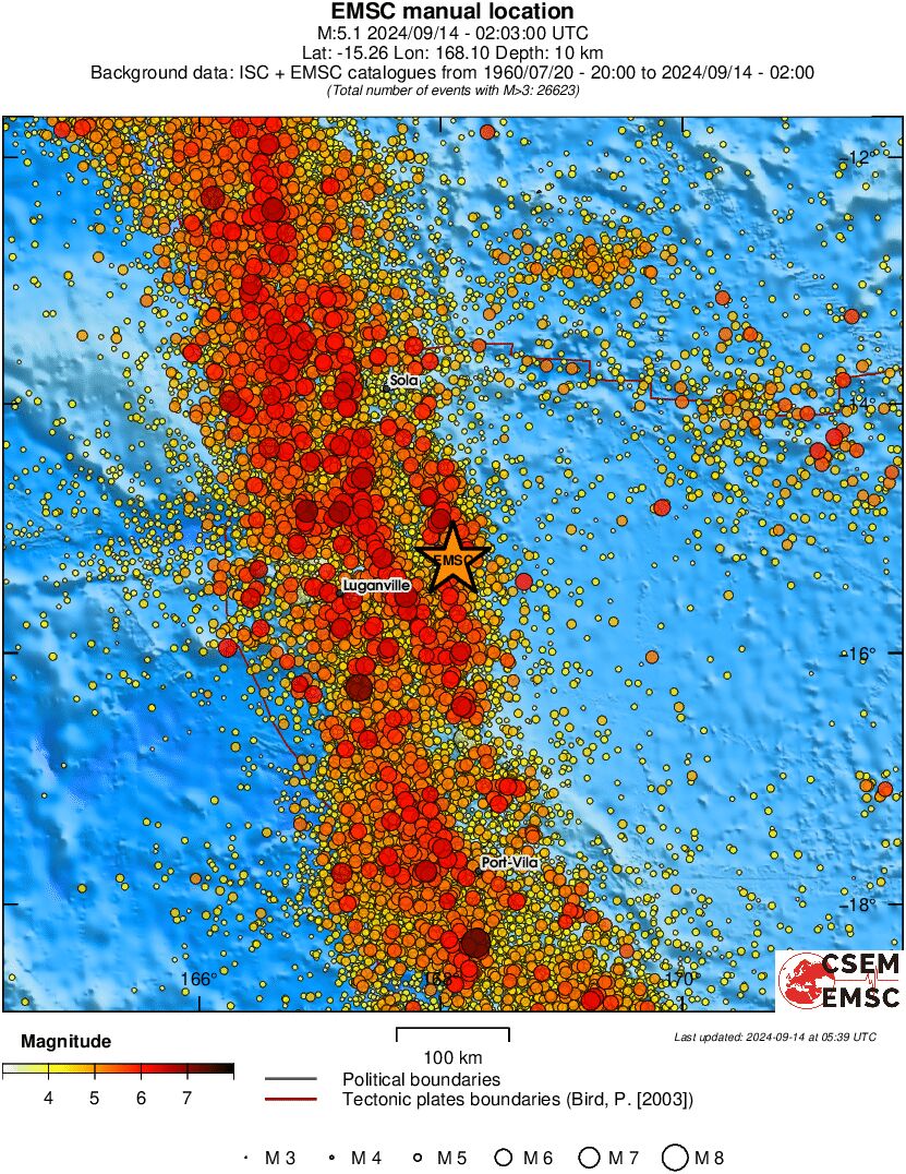 regional magnitude historical seismicity