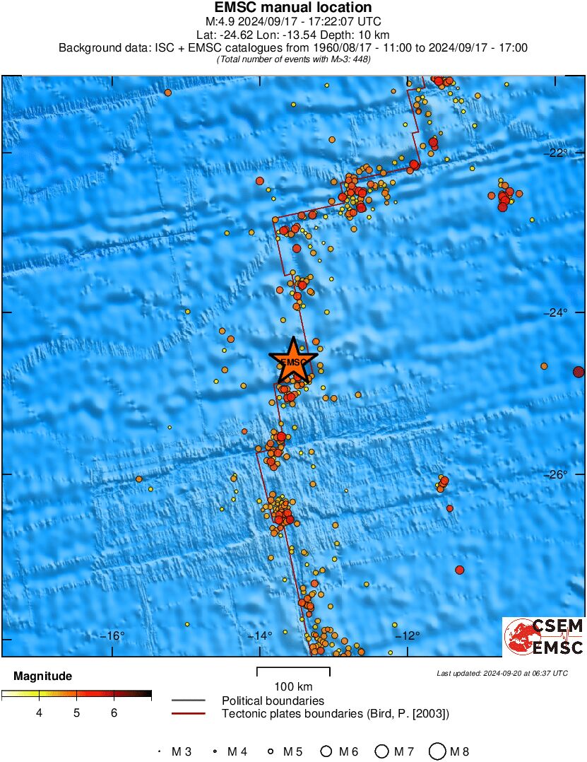 regional magnitude historical seismicity