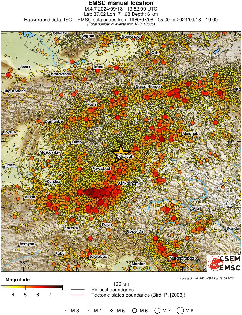 regional magnitude historical seismicity