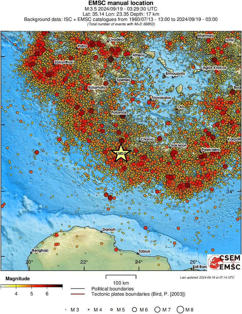 regional magnitude historical seismicity