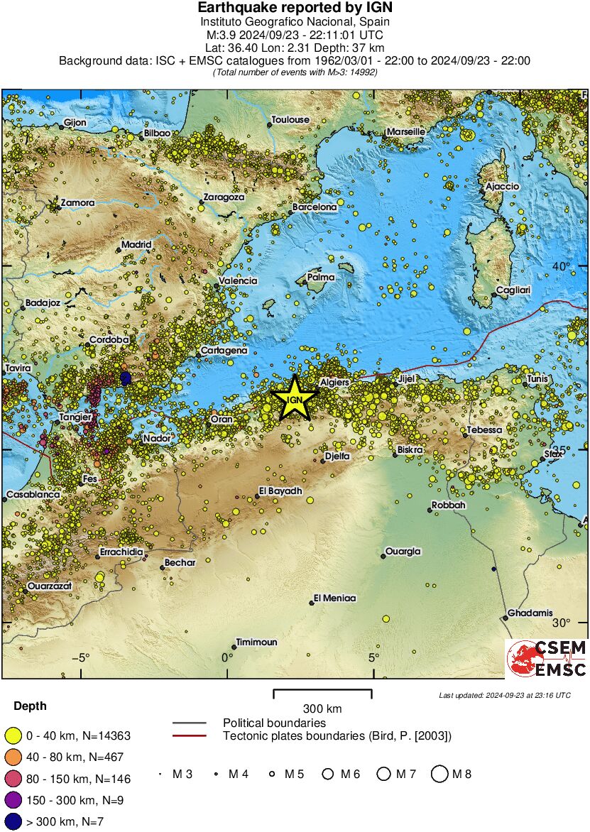 wide historical seismicity
