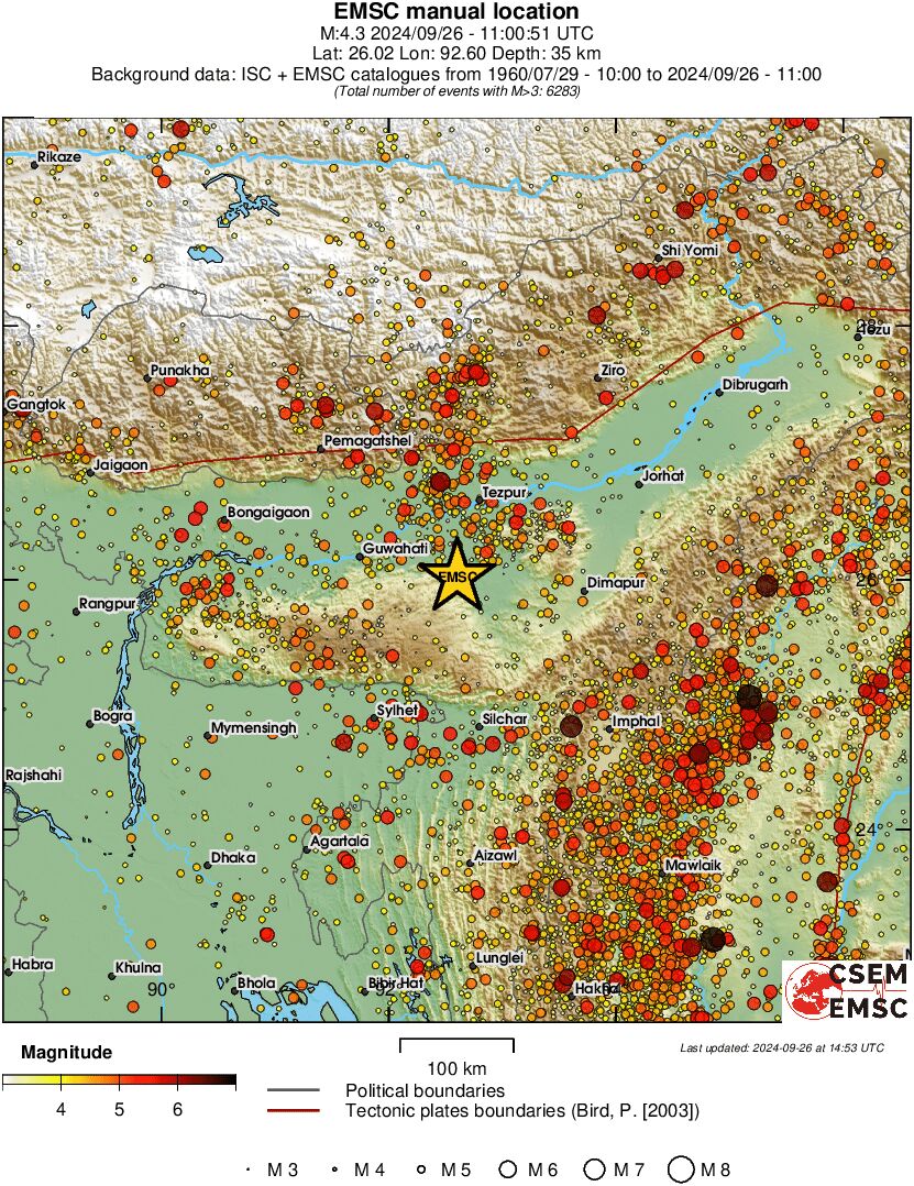 regional magnitude historical seismicity