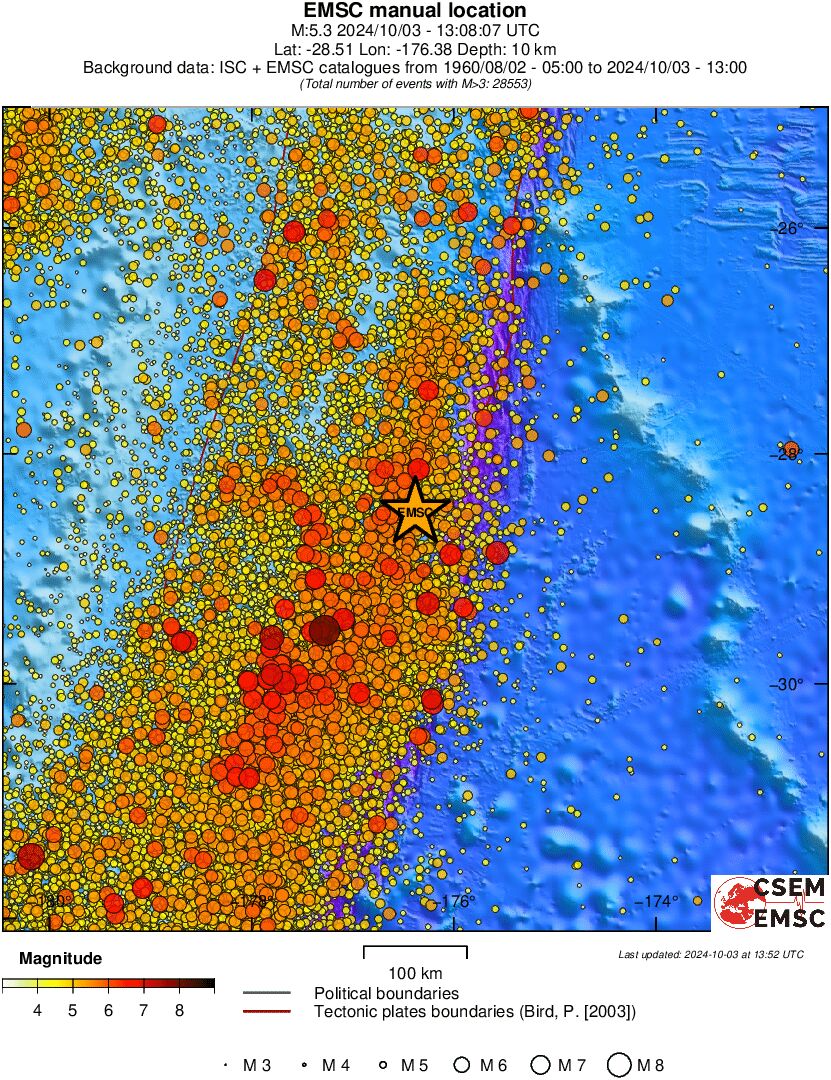 regional magnitude historical seismicity