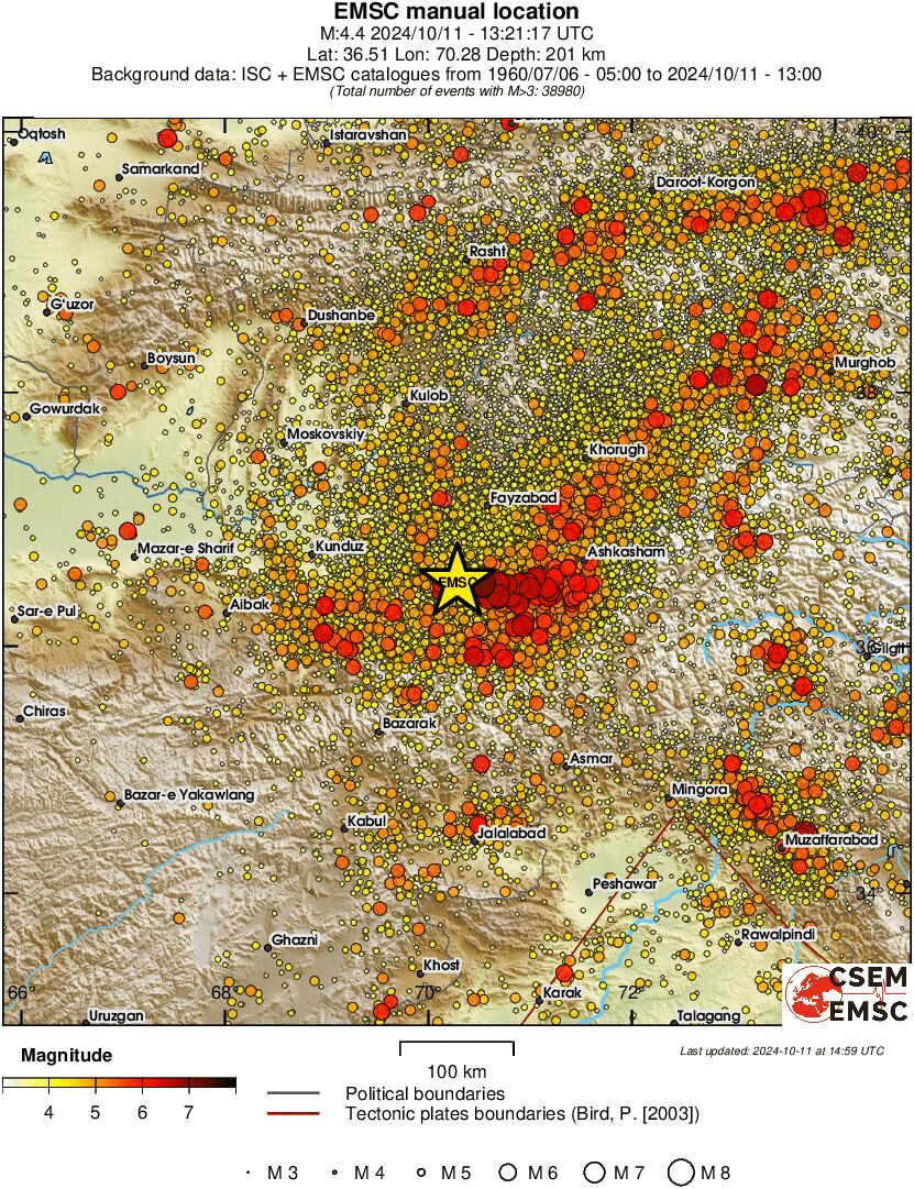 regional magnitude historical seismicity