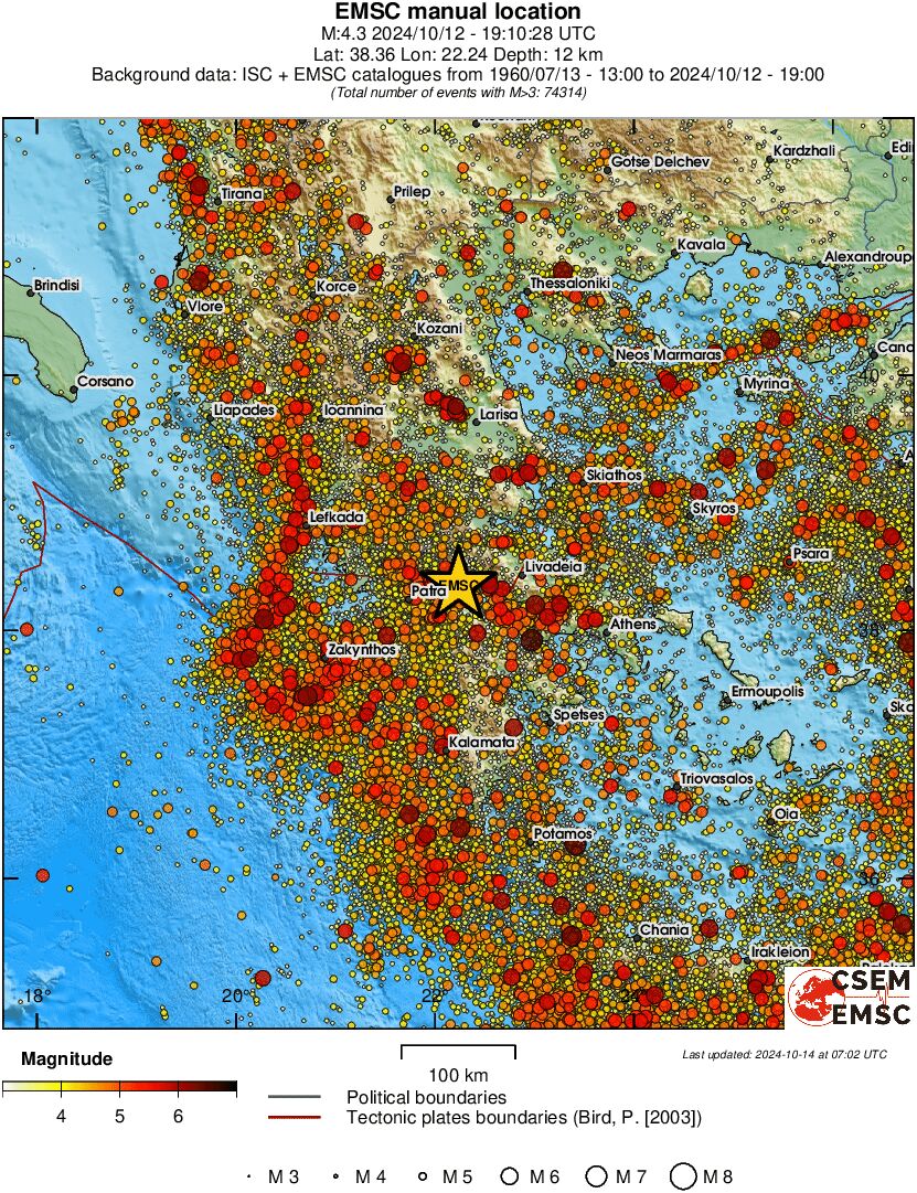 regional magnitude historical seismicity