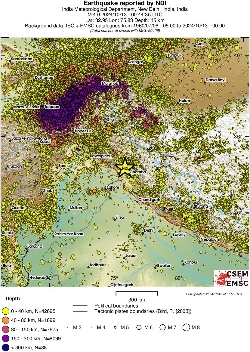 wide historical seismicity