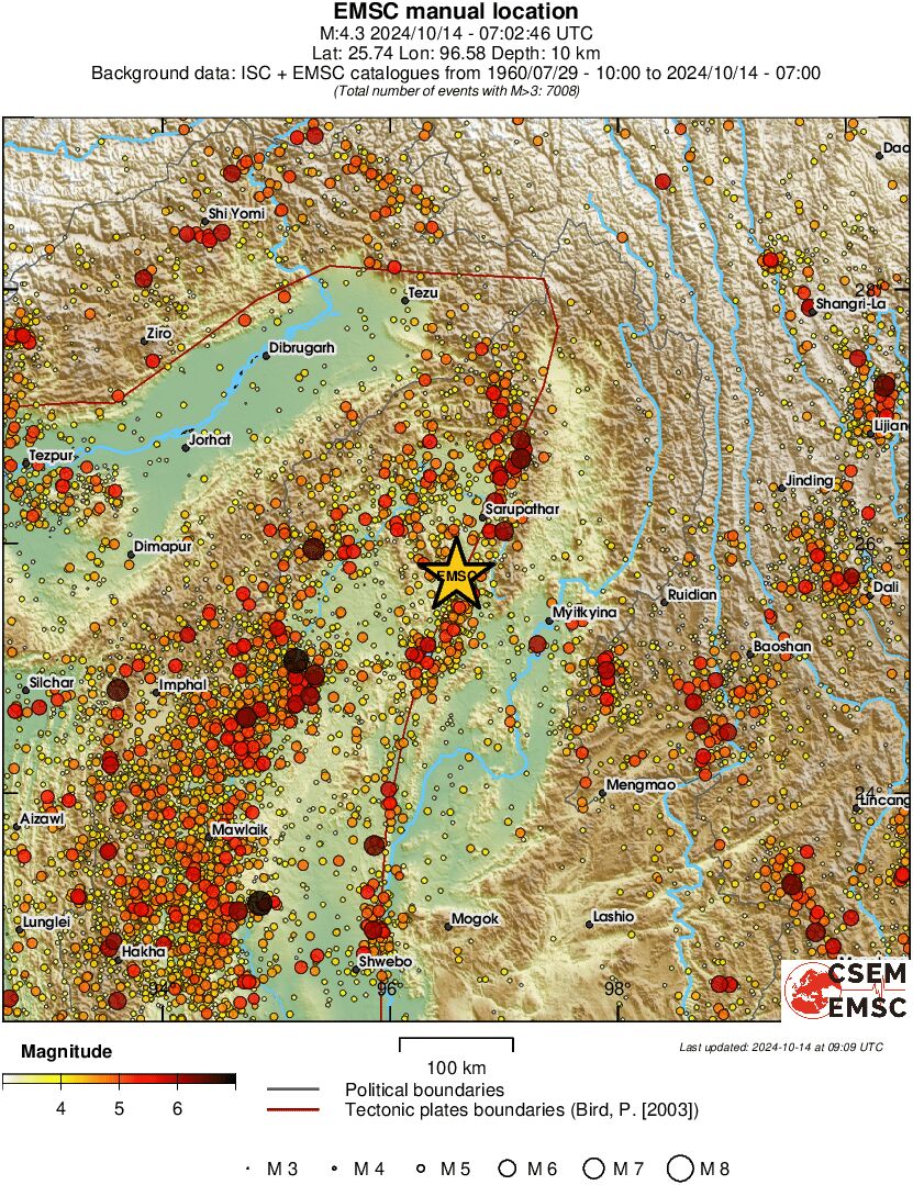 regional magnitude historical seismicity