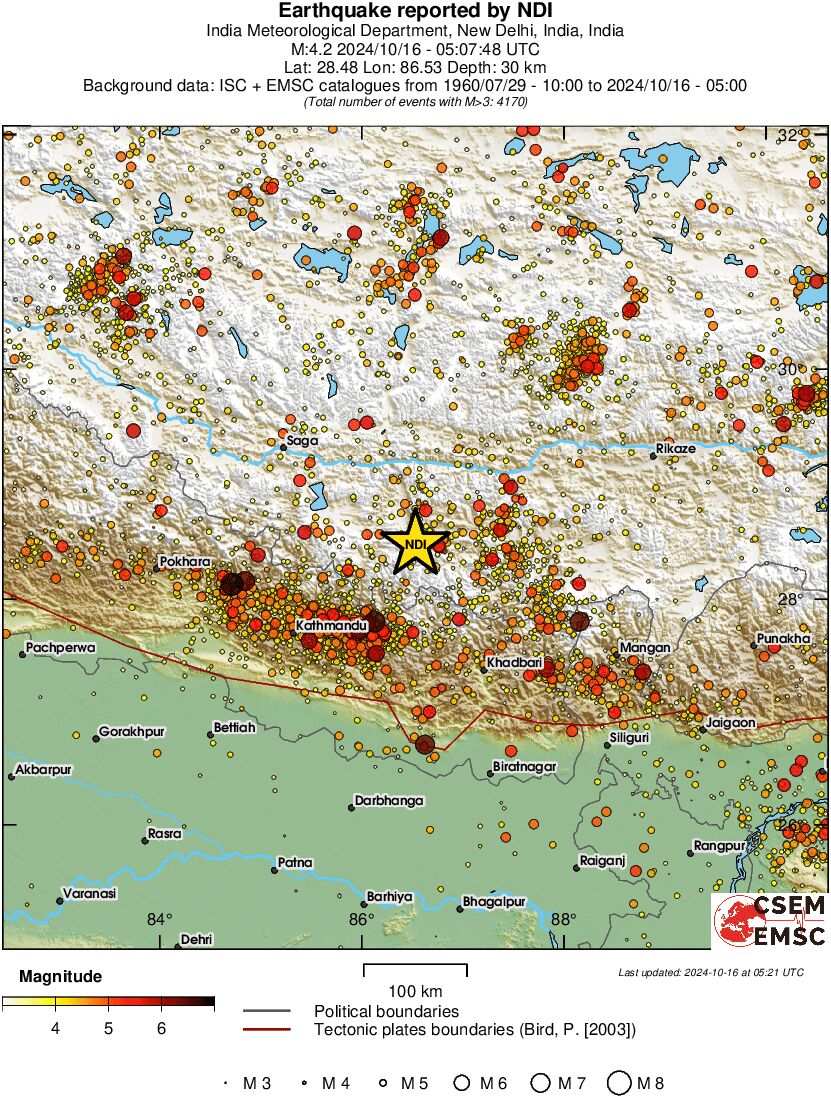 regional magnitude historical seismicity