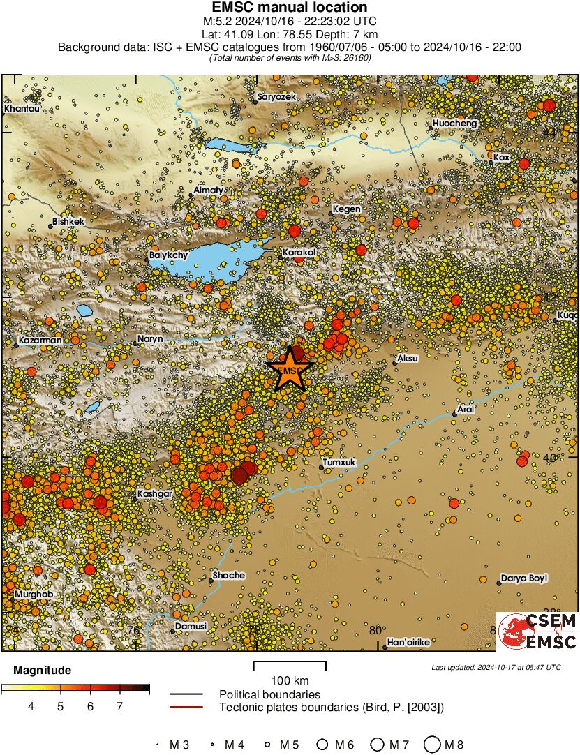 regional magnitude historical seismicity