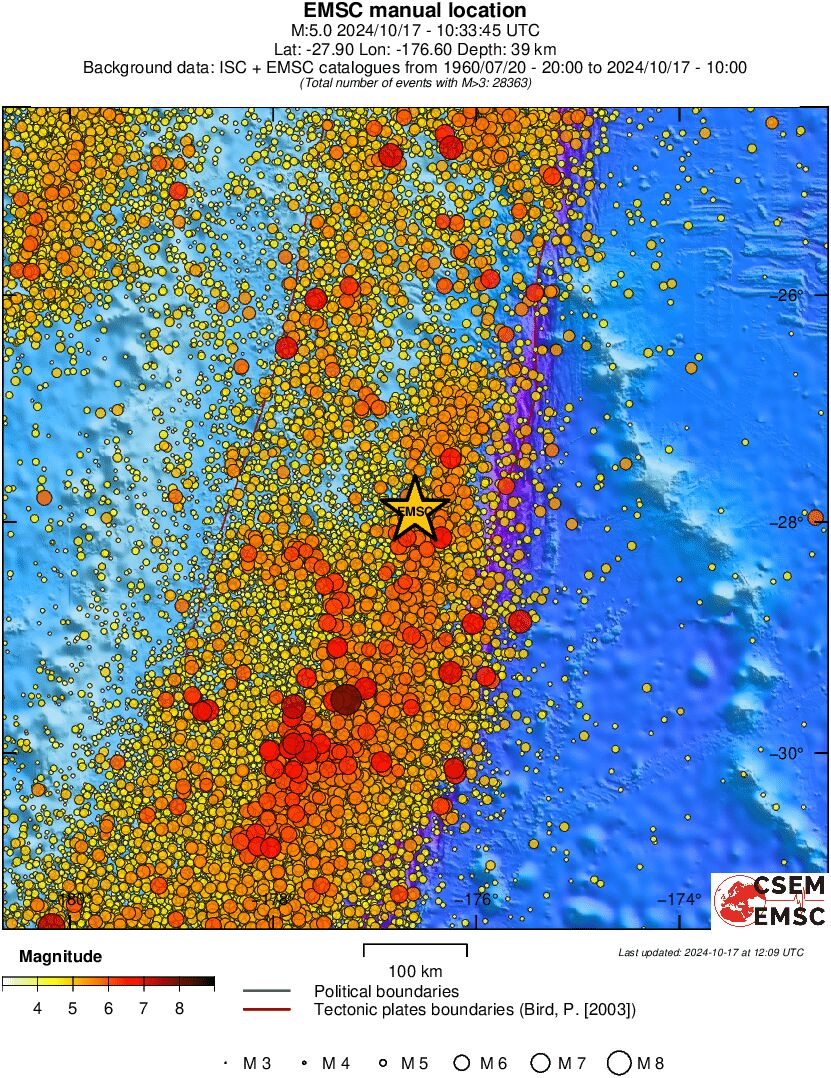 regional magnitude historical seismicity