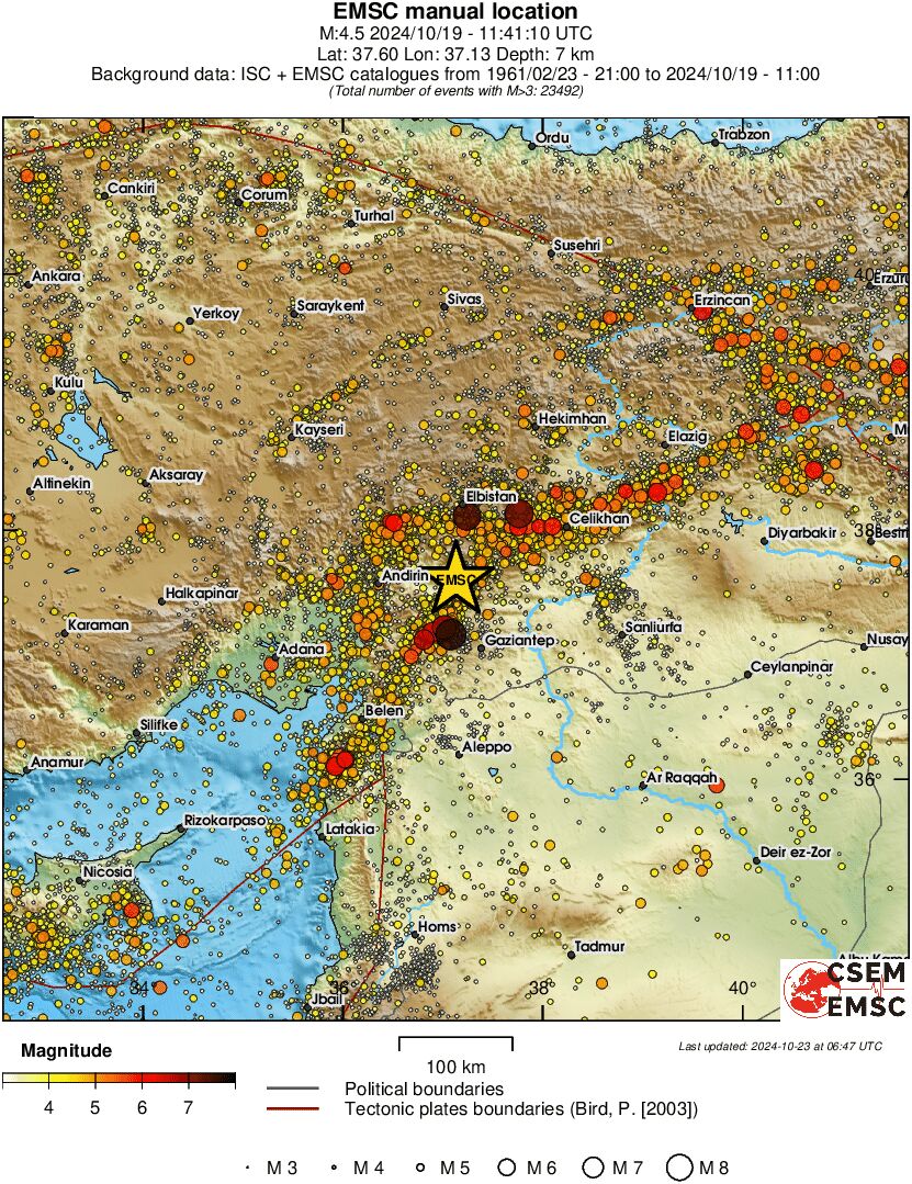 regional magnitude historical seismicity