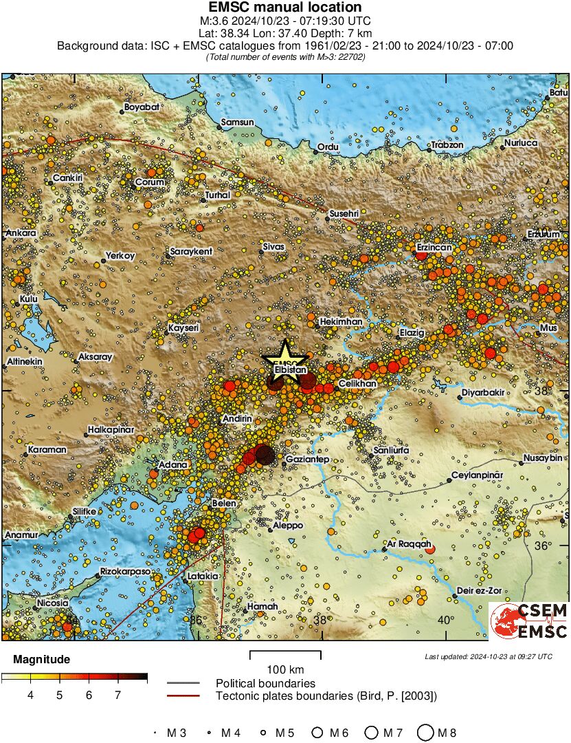 regional magnitude historical seismicity