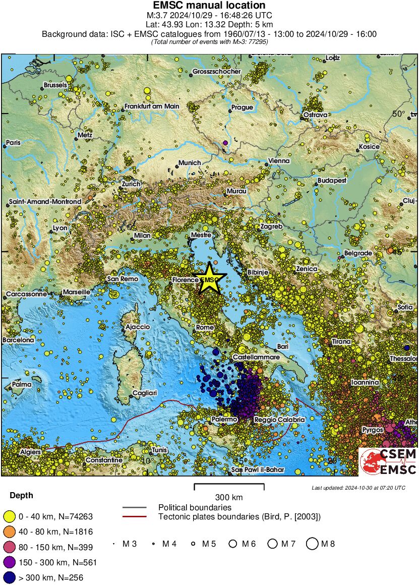 wide historical seismicity