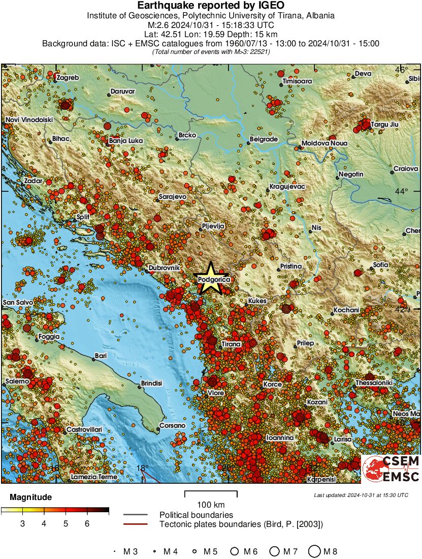 regional magnitude historical seismicity