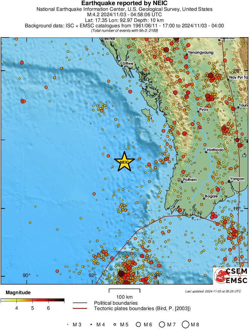 regional magnitude historical seismicity