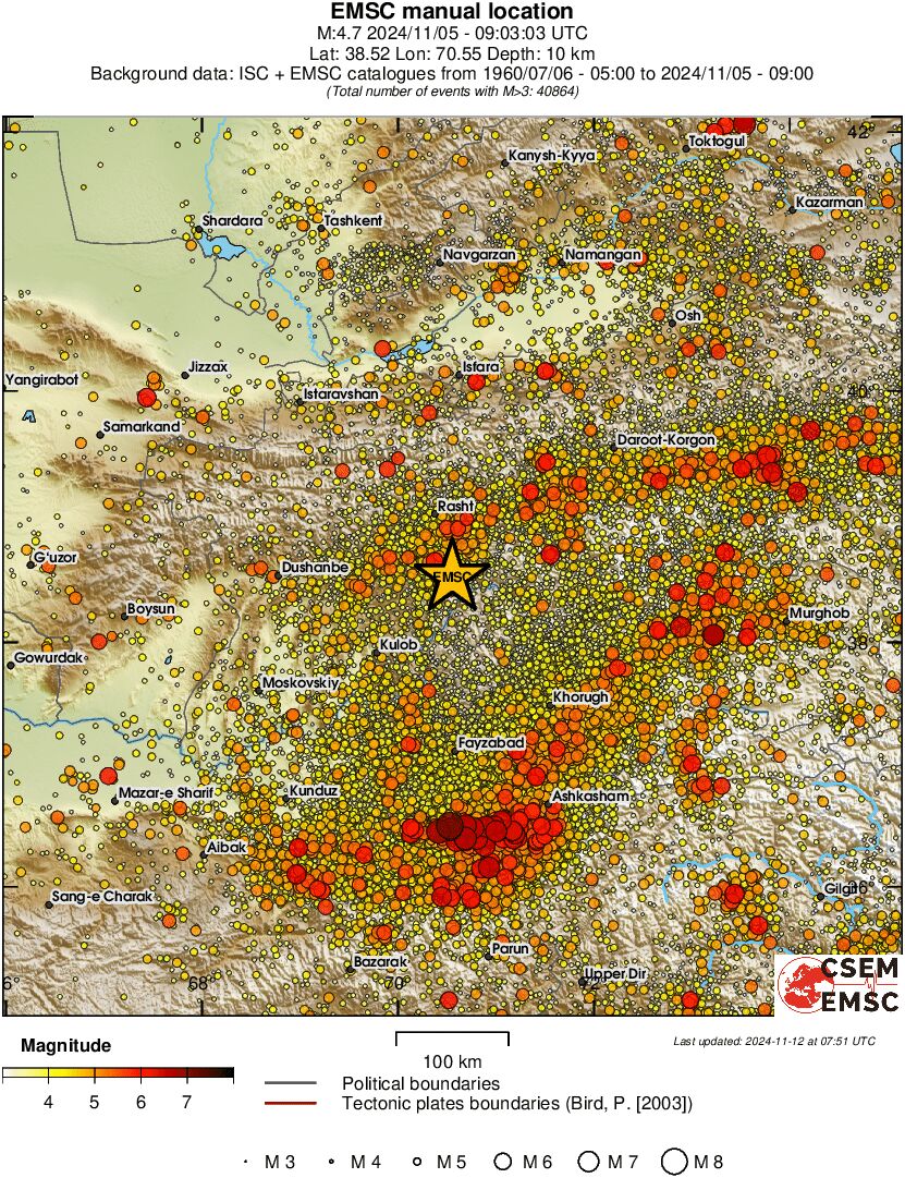 regional magnitude historical seismicity