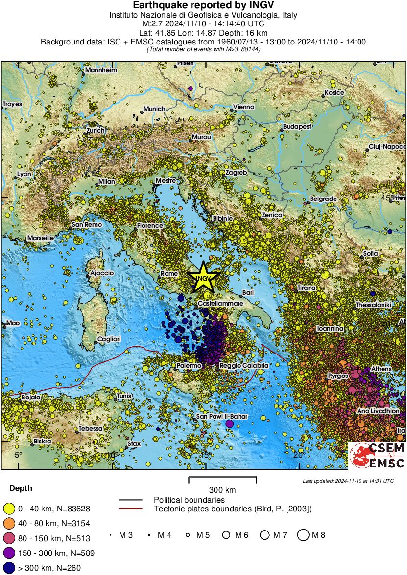 wide historical seismicity