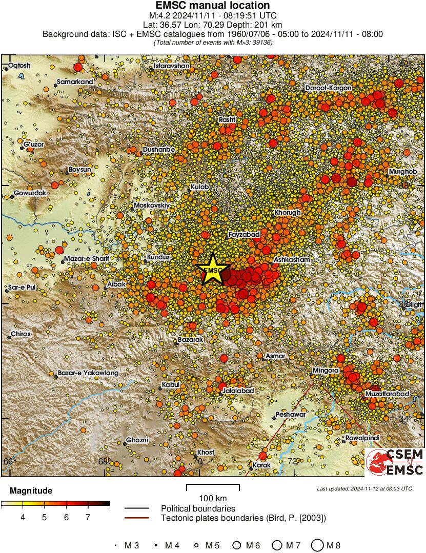regional magnitude historical seismicity