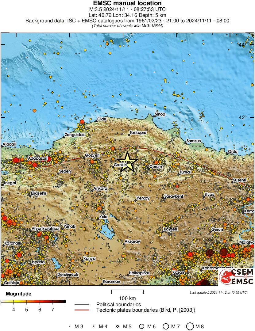regional magnitude historical seismicity