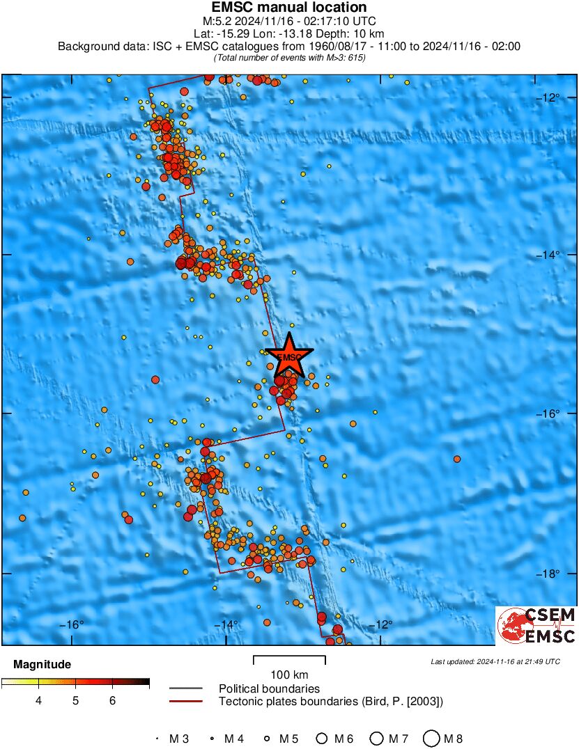 regional magnitude historical seismicity